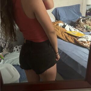 Women's Black Levi’s 501 shorts